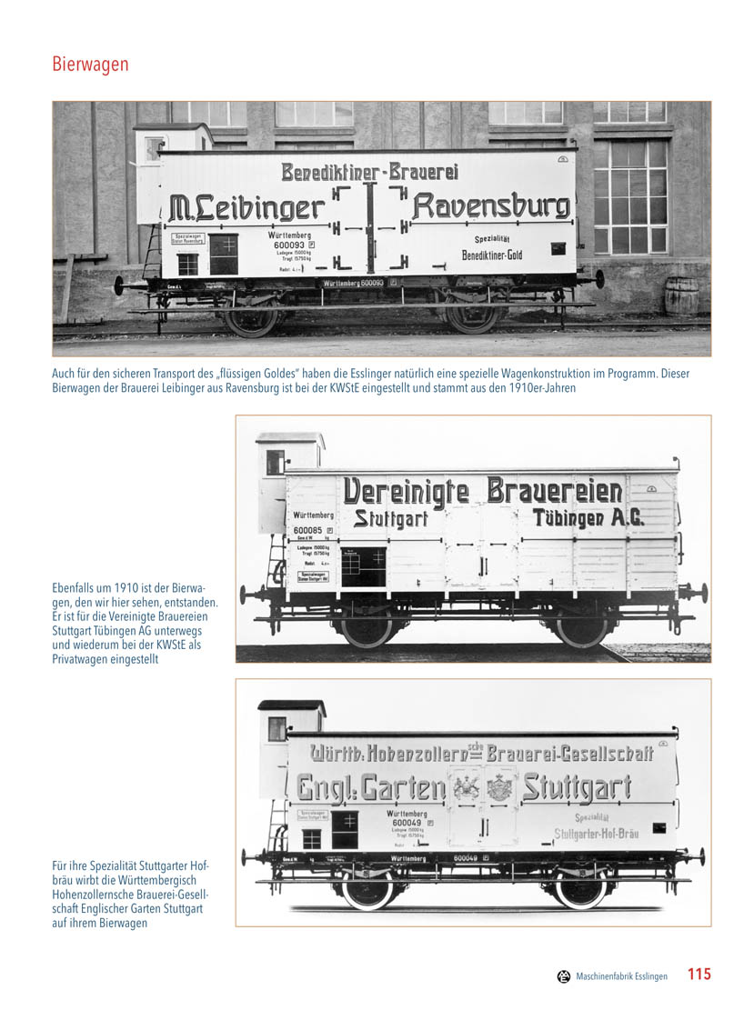Fotoalbum der Maschinenfabrik Esslingen: Personen- und Güterwagen