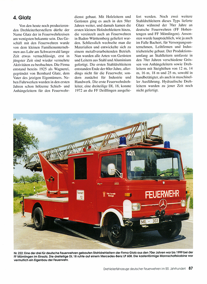 Drehleiterfahrzeuge deutscher Feuerwehren