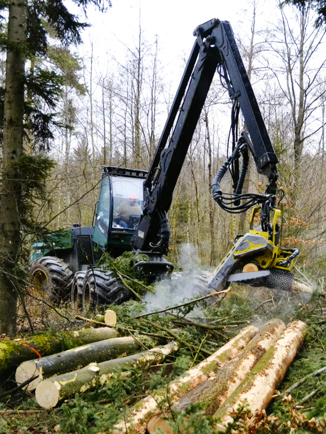 Forstmaschinen im Schwäbischen Wald