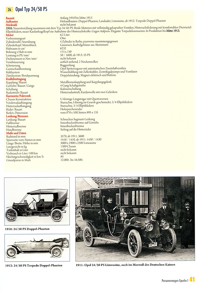Opel Fahrzeug-Chronik Band 1: 1899-1951