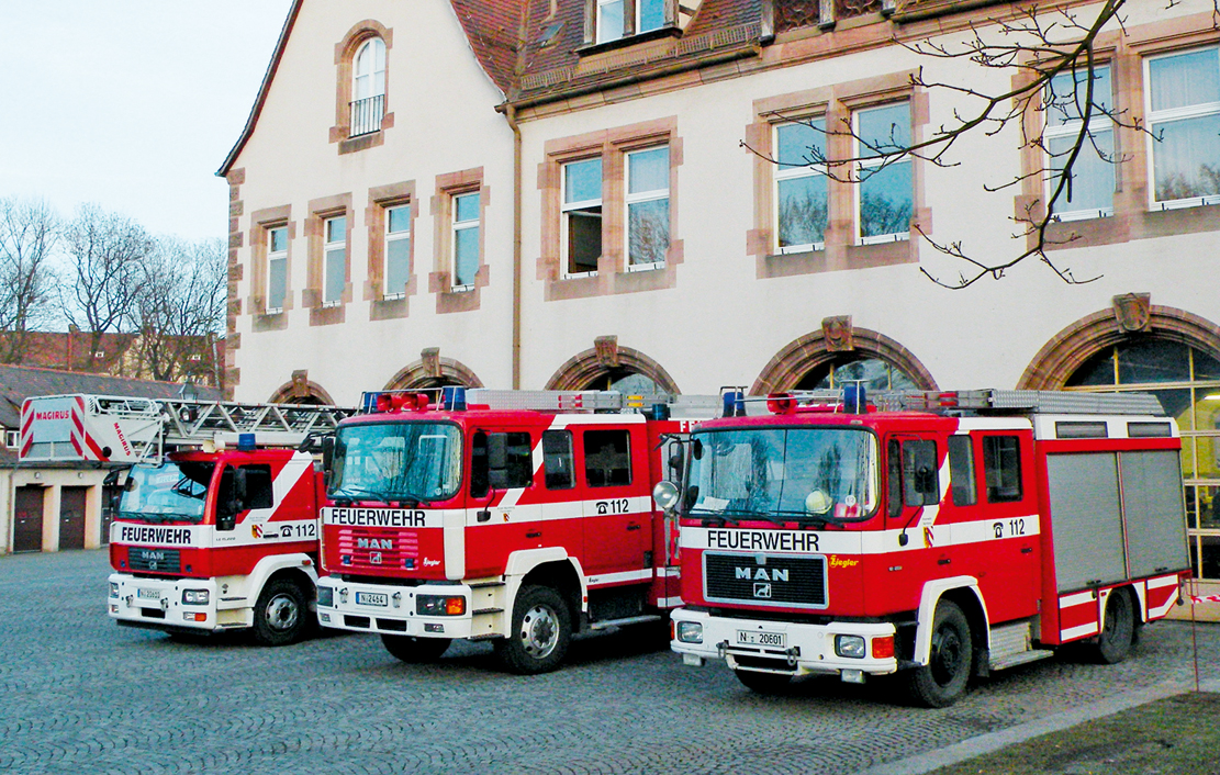 Die Fahrzeuge der Feuerwehr Nürnberg