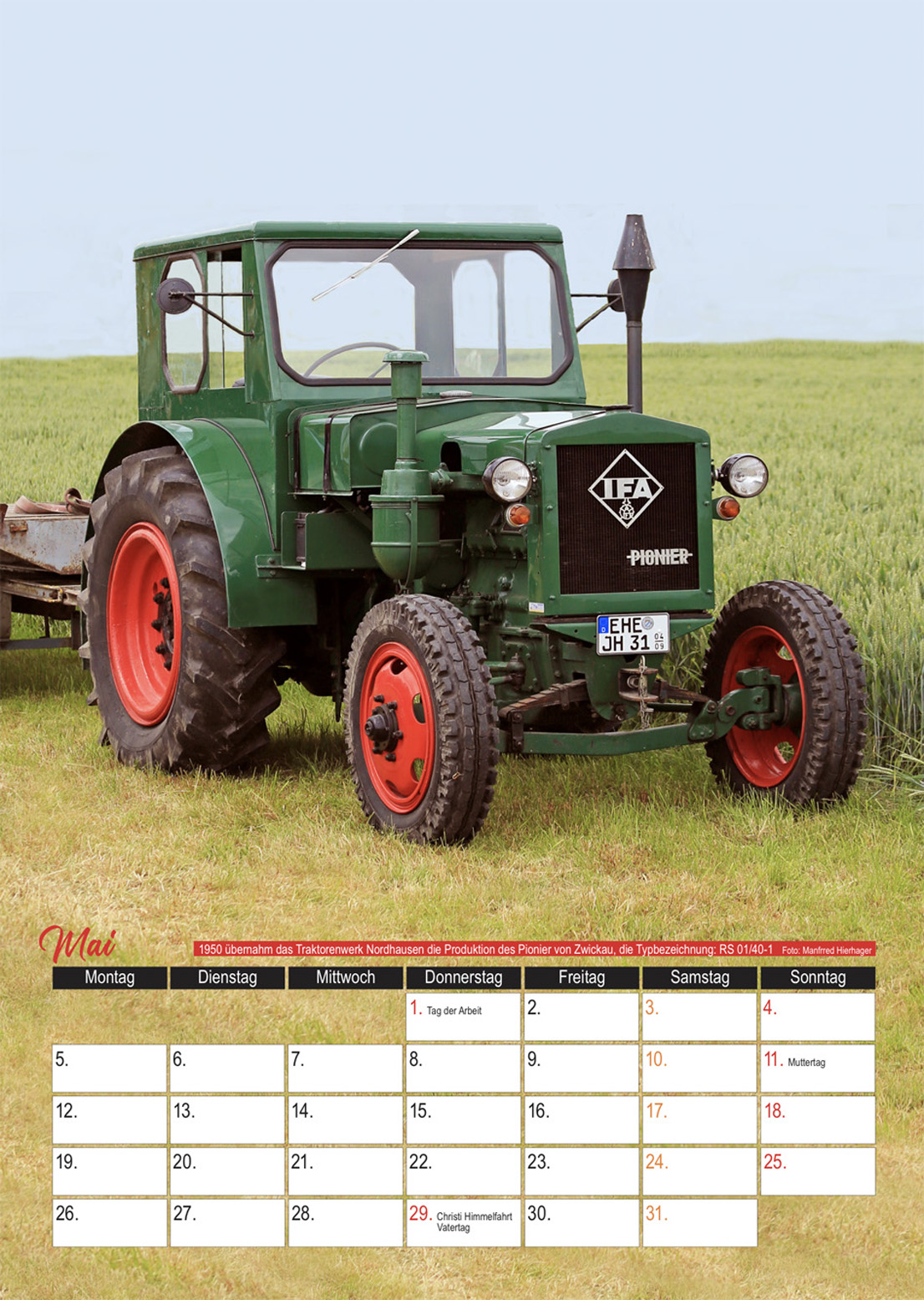 Der DDR Traktoren Kalender 2025