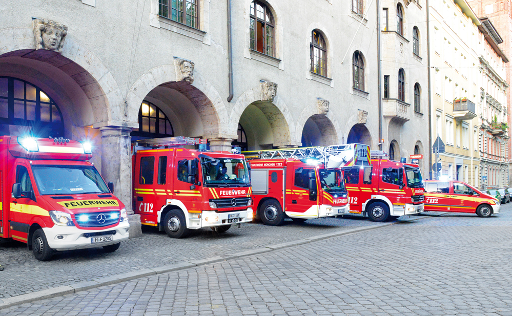 Die aktuellen Fahrzeuge der Feuerwehr München