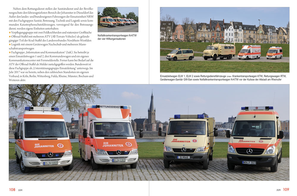 Die Fahrzeuge der Rettungsdienste und Hilfsorganisationen in Düsseldorf