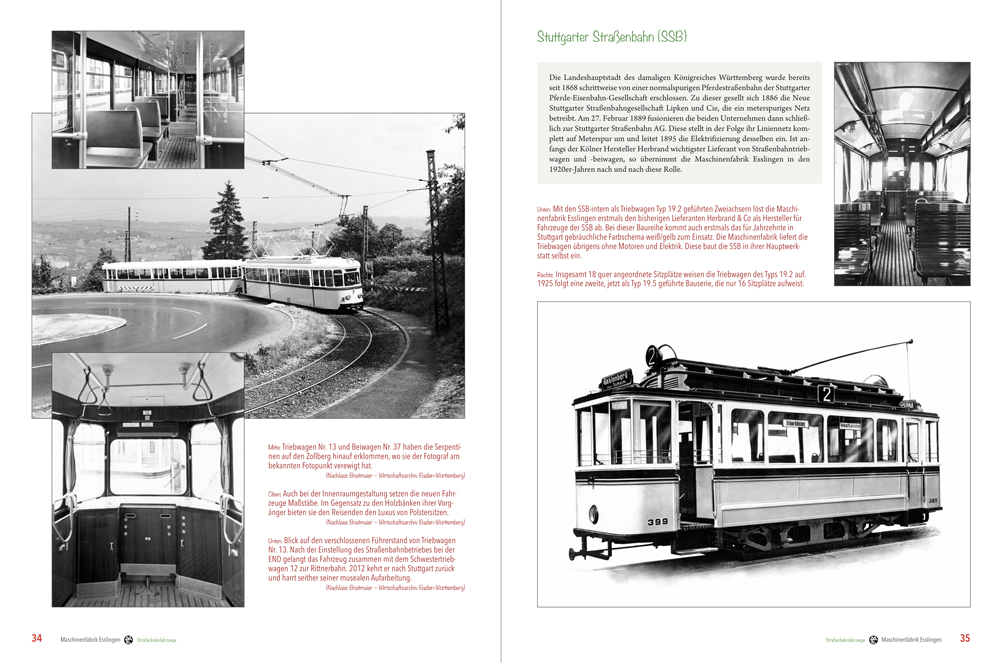 Fotoalbum der Maschinenfabrik Esslingen: Straßenbahnen und Seilbahnen